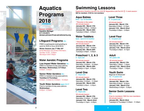 Aquatic Programs .